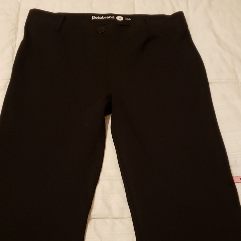 Betabrand black yoga dress pants